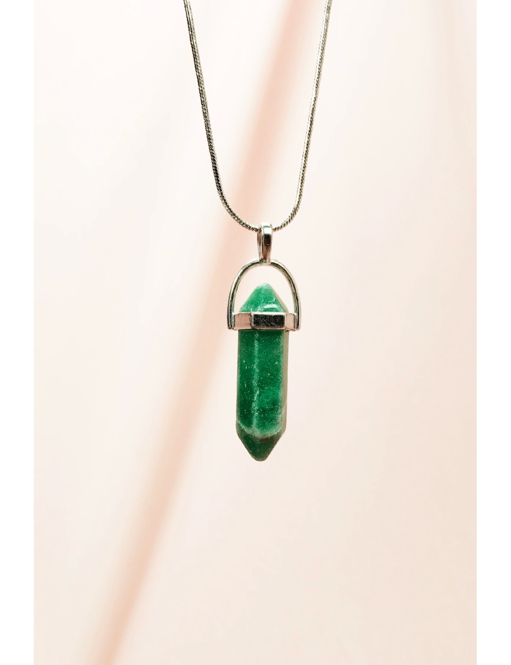 Yeşim Doğal Taşı Zincirli El Yapımı Tasarımlı Kolye Uç: 3,5 cm Zincir: 20 cm Kutulu