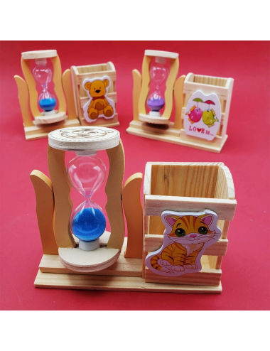 Kum Saati Kalemlik Kutulu