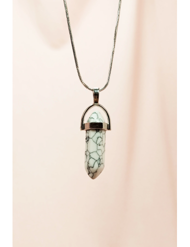 Havlit Doğal Taşı Zincirli El Yapımı Tasarımlı Kolye Uç: 3,5 cm Zincir: 20 cm Kutulu