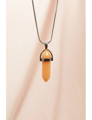 Himalaya Doğal Taşı Zincirli El Yapımı Tasarımlı Kolye Uç: 3,5 cm Zincir: 20 cm Kutulu